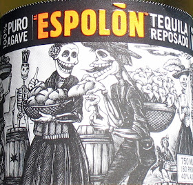 Skeletons of a bottle of Espolon Tequila Reposado