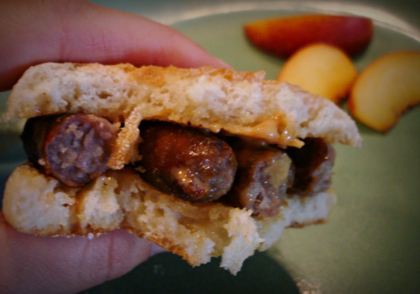 Chicken Wings & Apron Strings Dad's Sausage & Peanut Butter Sandwiches
