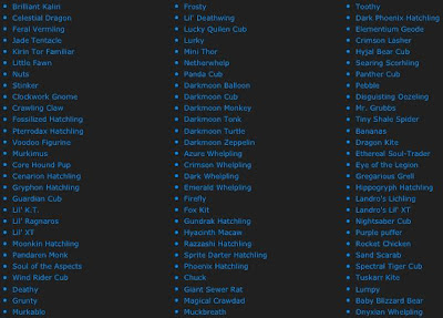 Full List Of Which Pets Will Become Rare Battle Pets In MoP