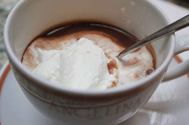 Hot chocolate L'Africain at Angelina, Paris