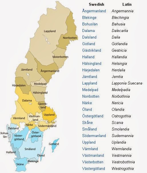 sweden Map Provinces