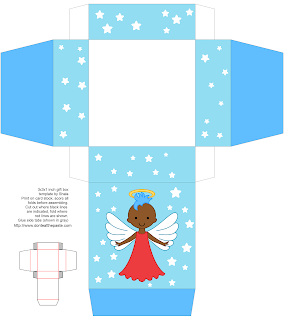 Free printable angel box- available in other colors and styles.