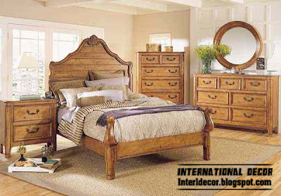 classic American bedroom wood furniture designs, classic bedroom style