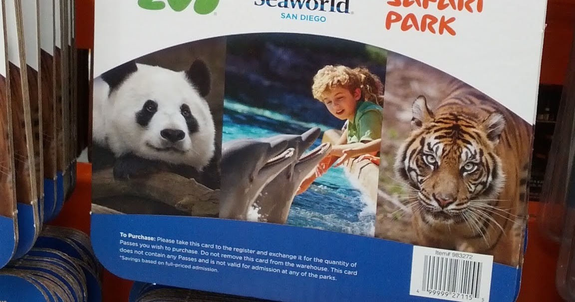 San Diego Zoo / SeaWorld / San Diego Safari Park 3for1 Pass Costco