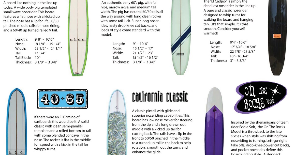 Davenport Surfboards The 2011 Line Up
