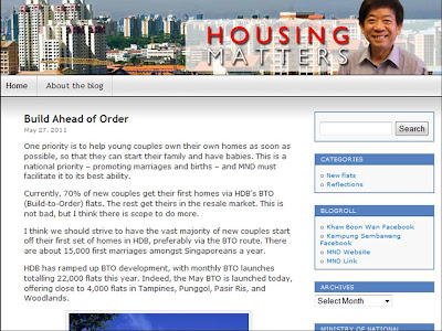 Around Singapore: Khaw Boon Wan blog website on HDB Housing ...