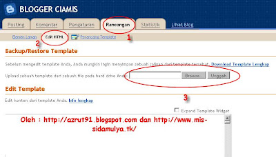 cara mengganti template blogspot