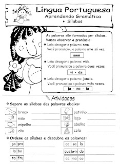 ATIVIDADES DE PORTUGUÊS PARA 3° ANO GRAMÁTICA INFANTIL