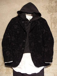 Engineered Garments "Bedford Jacket in Black Floral Emb. Corduroy" Fall/Winter 2015 SUNRISE MARKET