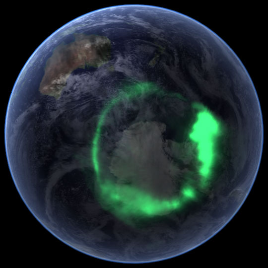 Aurora Boreal e os Buracos na Camada de Ozônio