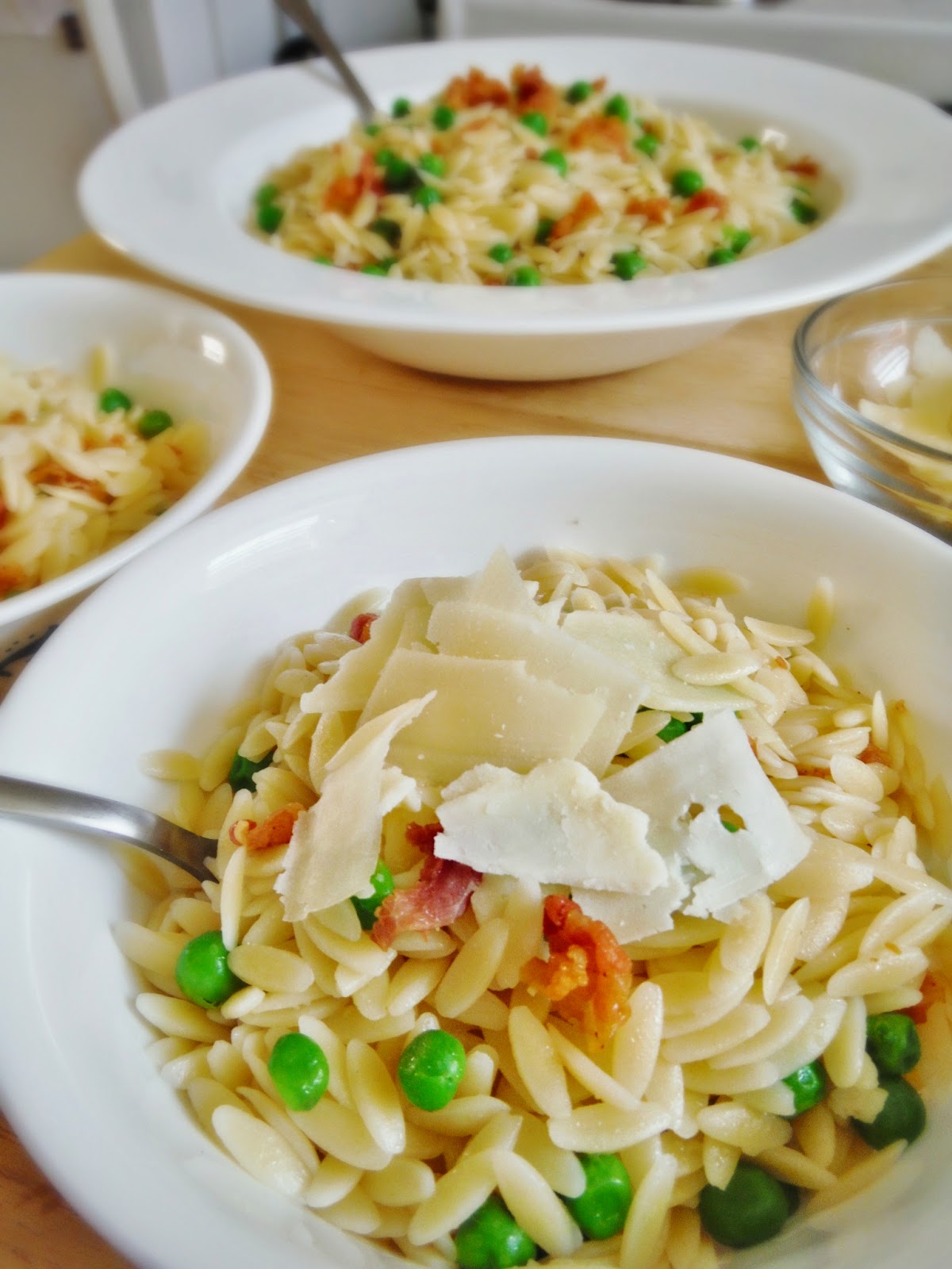 King's One Pan Prep Orzo with Pancetta and Peas