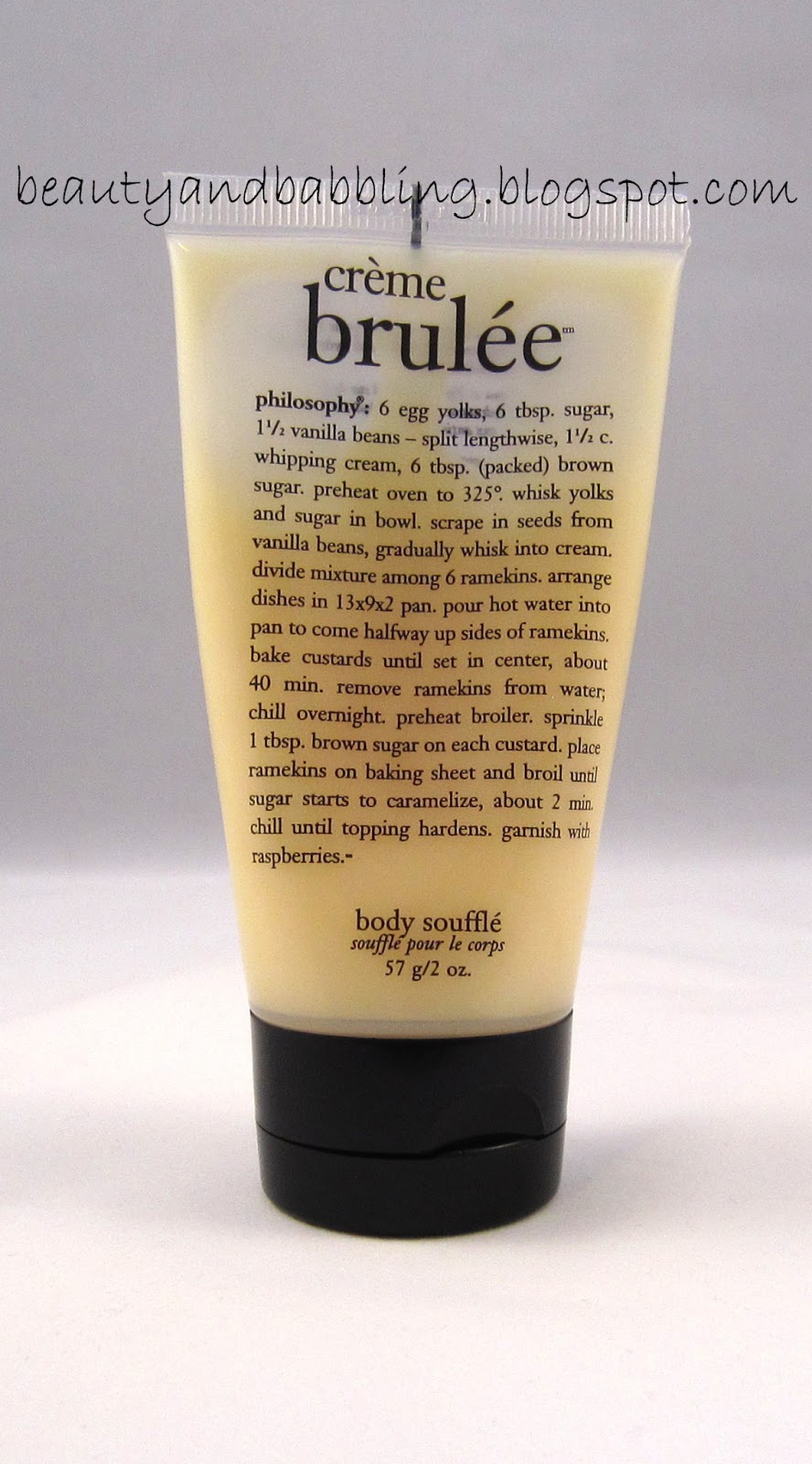 Beauty and Babbling Philosophy Body Souffle in Creme Brulee Review