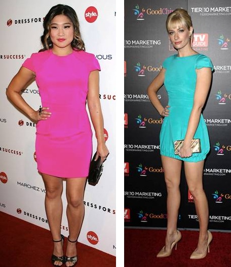  Beth Behrs both looked RedCarpet ready in Naven while attending events 