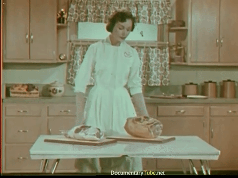 Some TV shows gave lessons on cooking, which helped young, new housewives ~