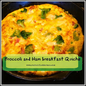 Broccoli and Ham breakfast Quiche