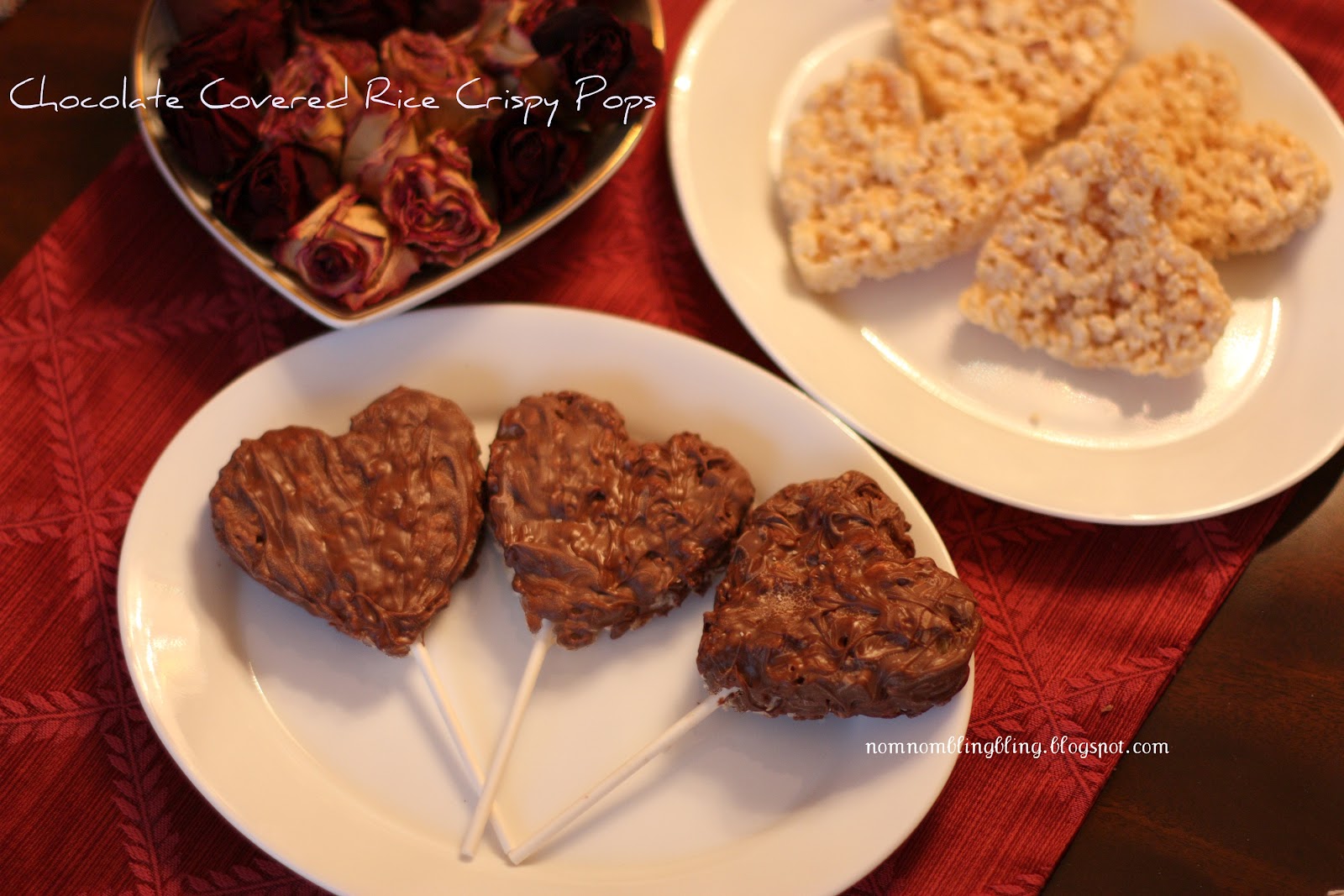 Heart Shaped Chocolate Covered Rice Krispie Treats Pops - Fun