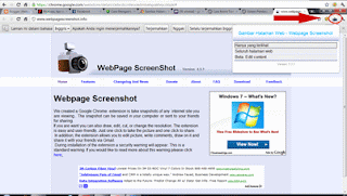 Cara pasang Screenshot webpage Google chrome