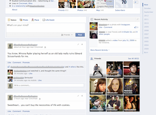 single column facebook timeline