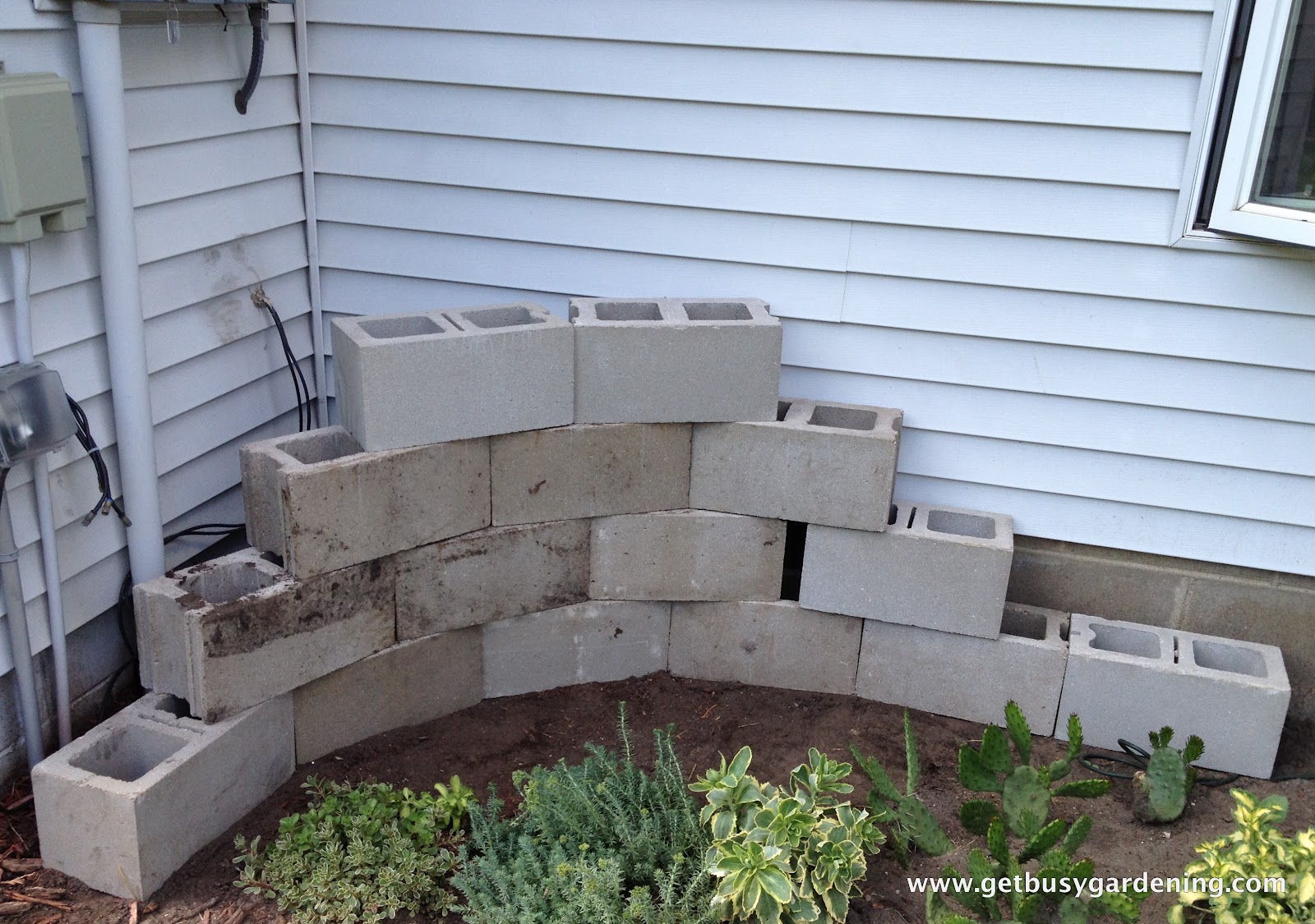 Building a Concrete Block Planter Get Busy Gardening