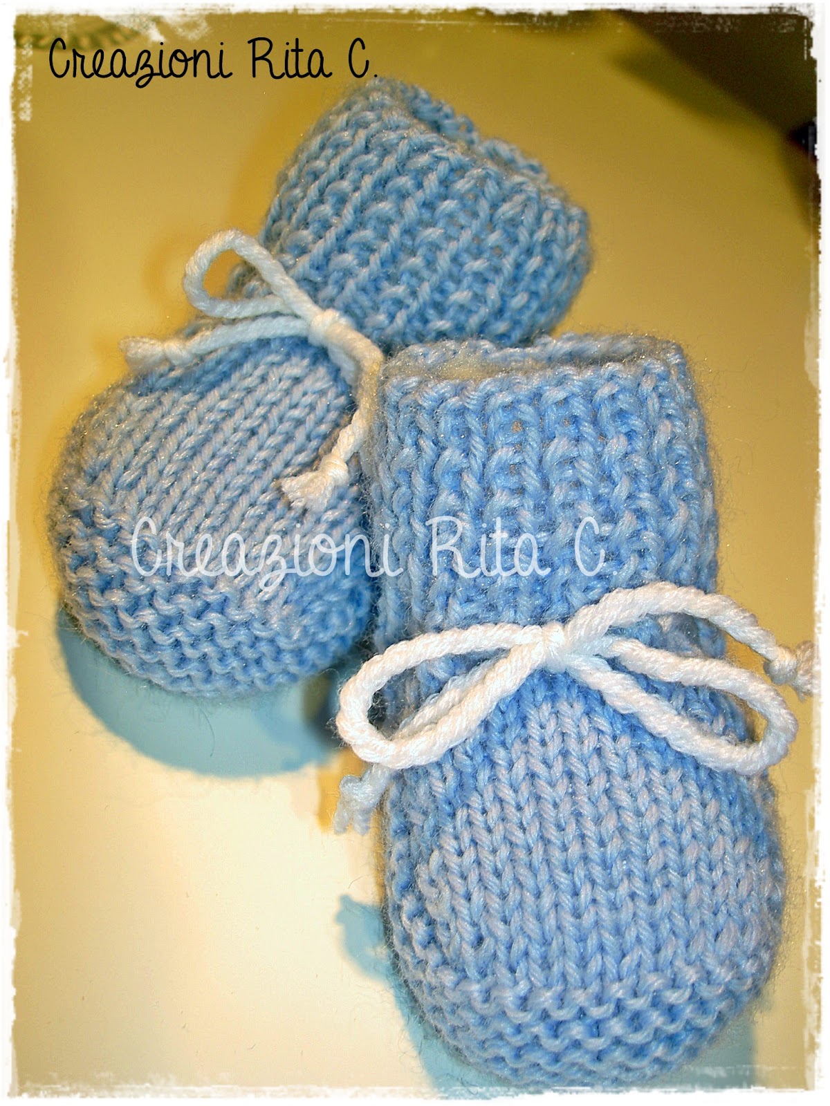 Creazioni Rita C Only Handmade Tutorial In Italiano Scarpine Primi Mesi A Maglia