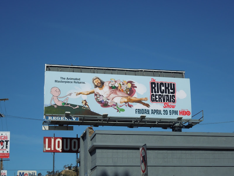 The Ricky Gervais Show season 3 HBO billboard Ricky Gervais Show season 3 billboard
