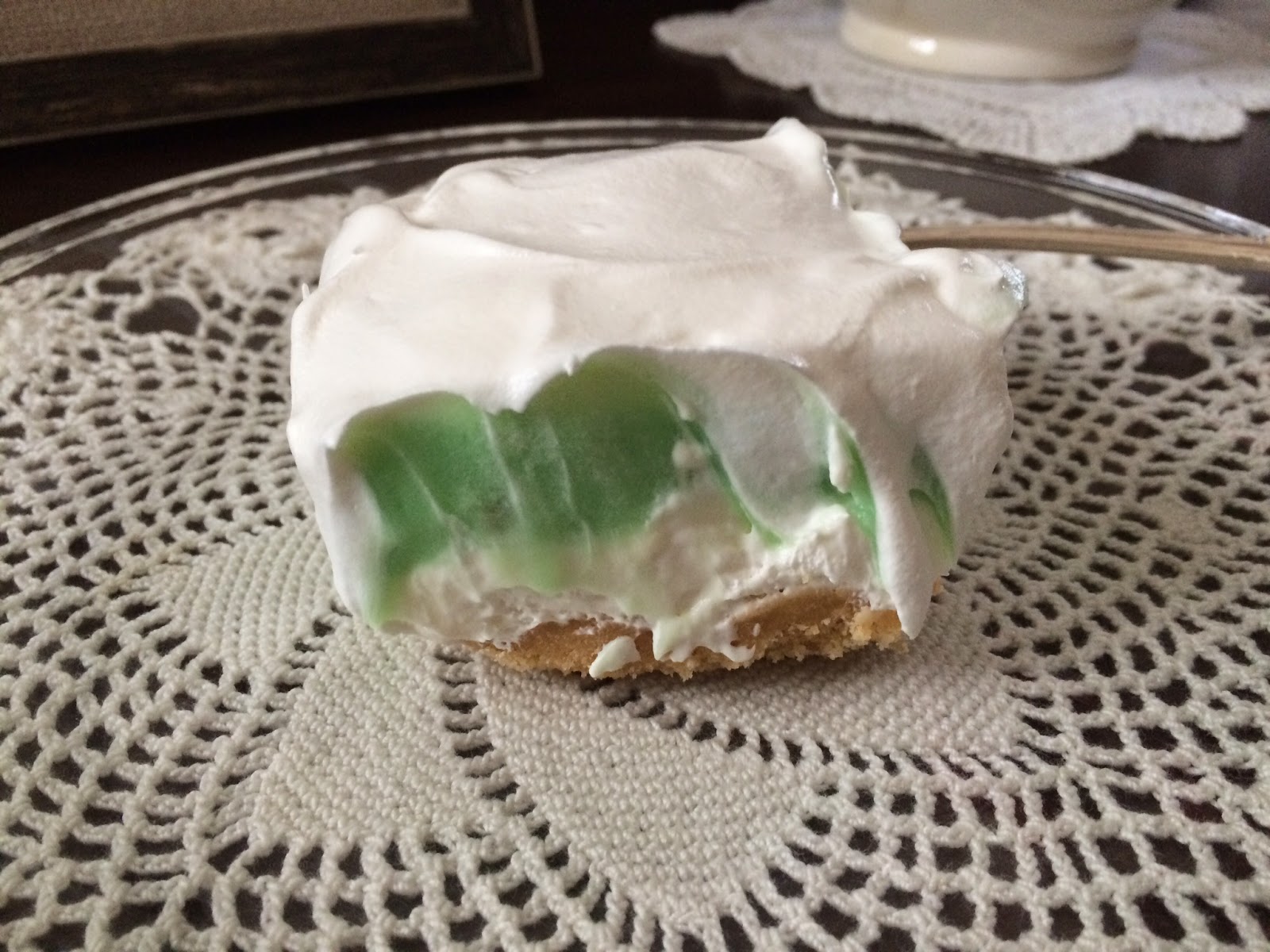 Kitty's Kozy Kitchen Bunny Pillow, Cross Stitch and Pistachio Layered