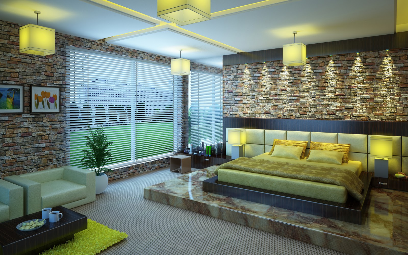 Minimalist Home Interior Design Wallpaper for Living room