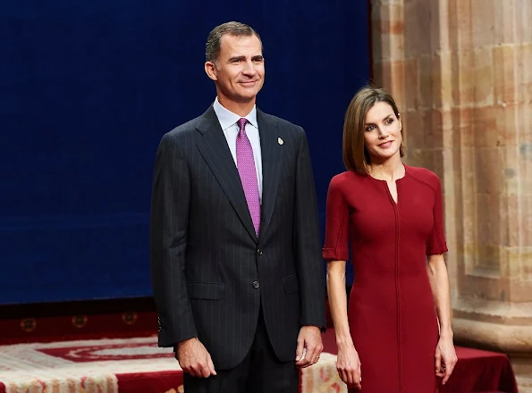 Princess of Asturias Awards 2015 - 2nd Day - King Felipe VI of Spain and Queen Letizia of Spain attended an audience with Princesa de Asturias Awards 2015