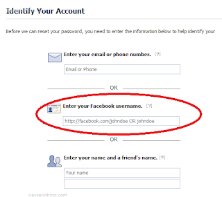 Facebook Recovery Password Flaw