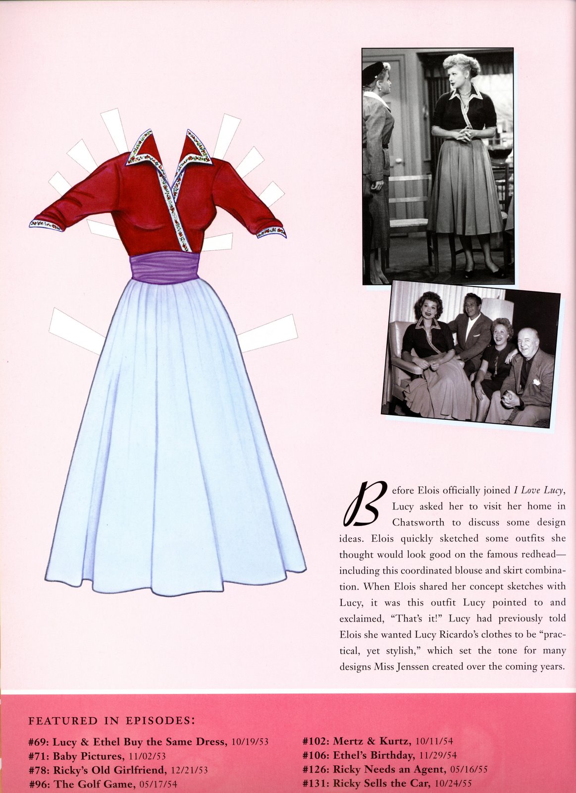 gps87 I Love Lucy Paper Doll