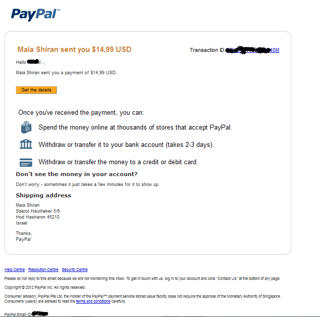 Bukti Pembayaran dari Adsgadget.com - Ads Gadget Payment Proof