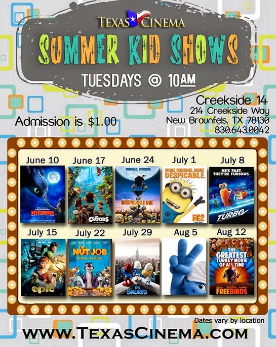What To Do In San Antonio Texas Cinema 2014 Summer Kid Shows 1 Per