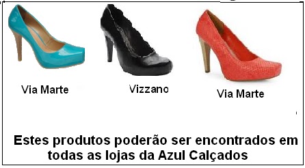 lojas azul calçados