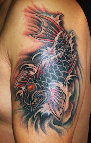 Japanese Koi Fish Tattoo japanese goldfish tattoo. Japanese Koi Fish Tattoo
