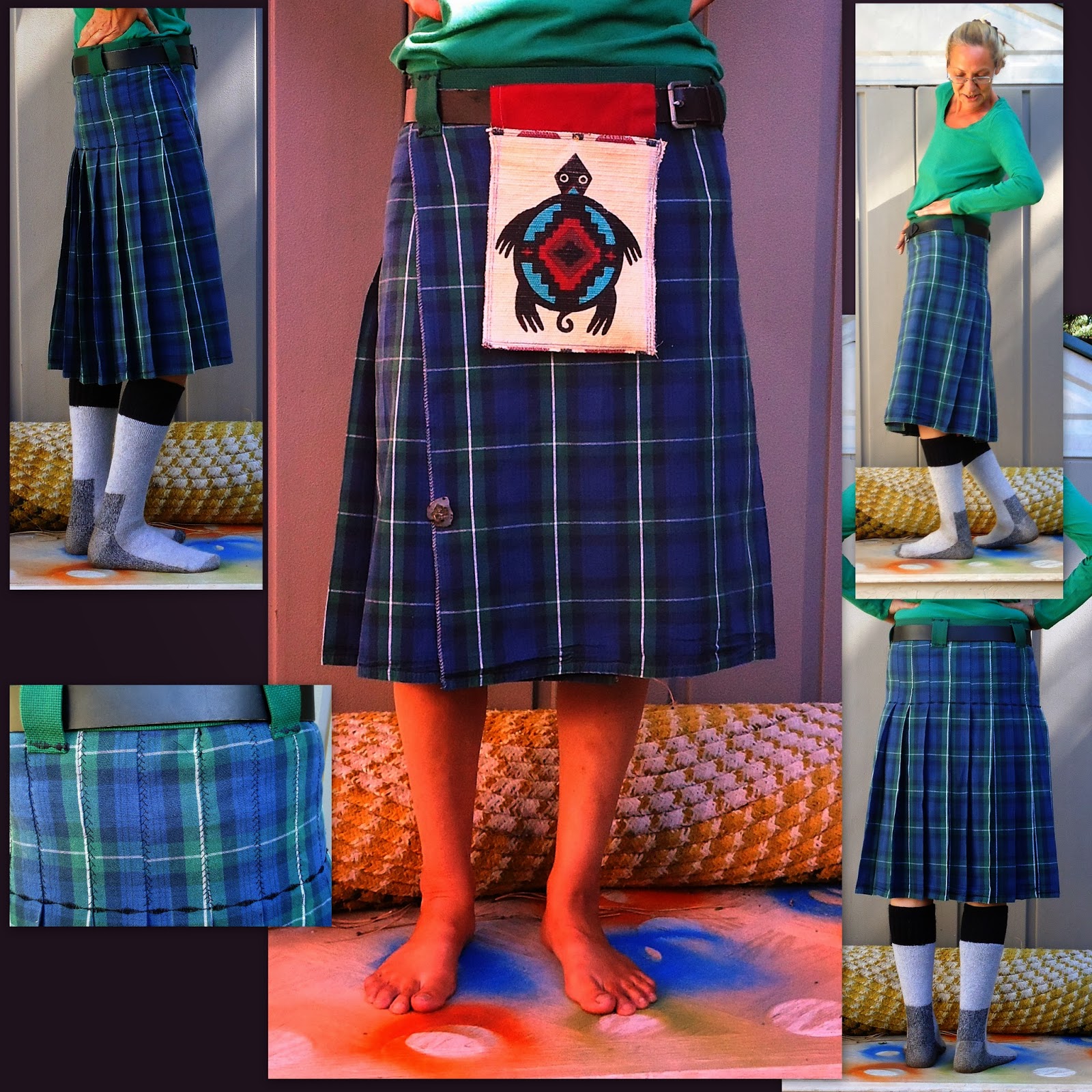 Recycled Miracles Kilt from Flannel sheet