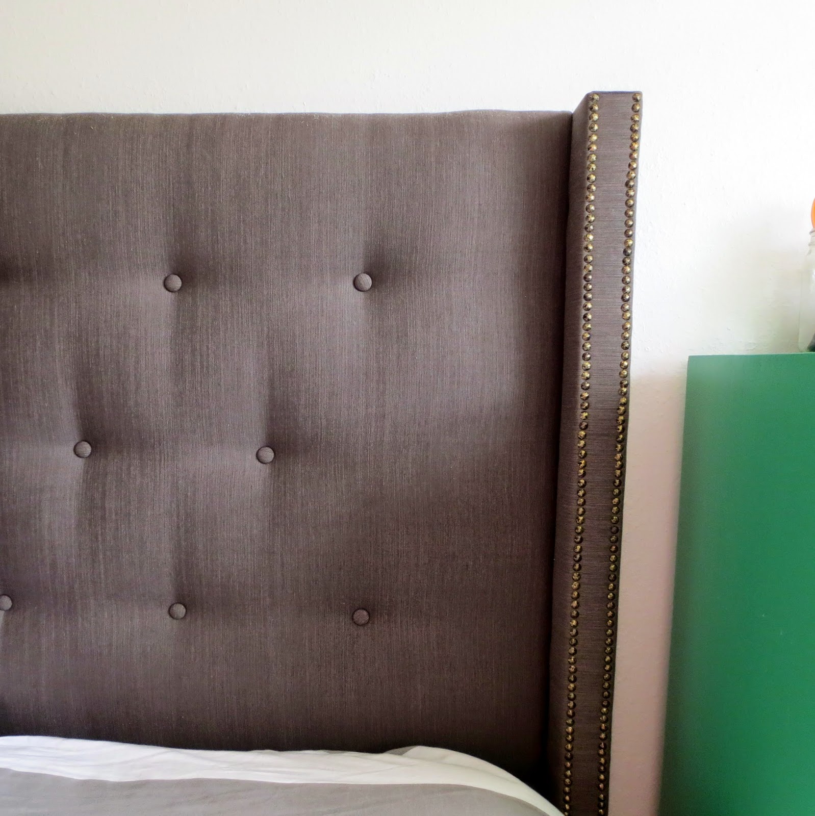 make bake and love DIY Tufted Headboard