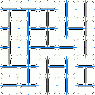 tiling 10 by 10 grid with (2x1) dominoes