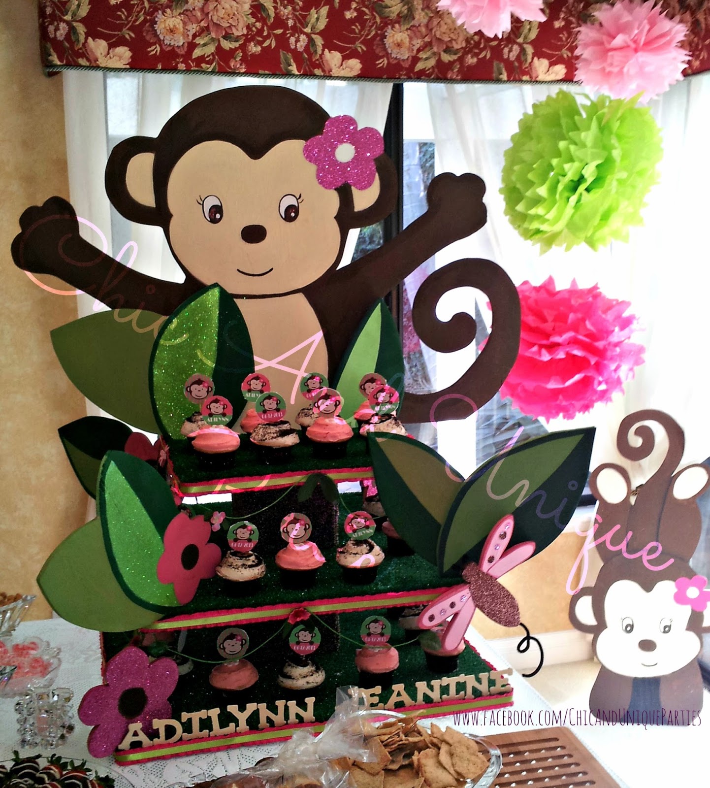 Chic and Unique Parties Girl Monkey Baby Shower