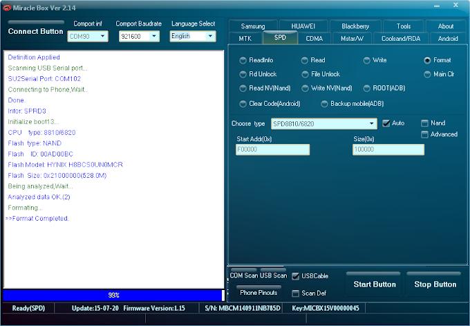 nokia 225 rm 1011 mt6260 blinking only done with miracle box 2 14