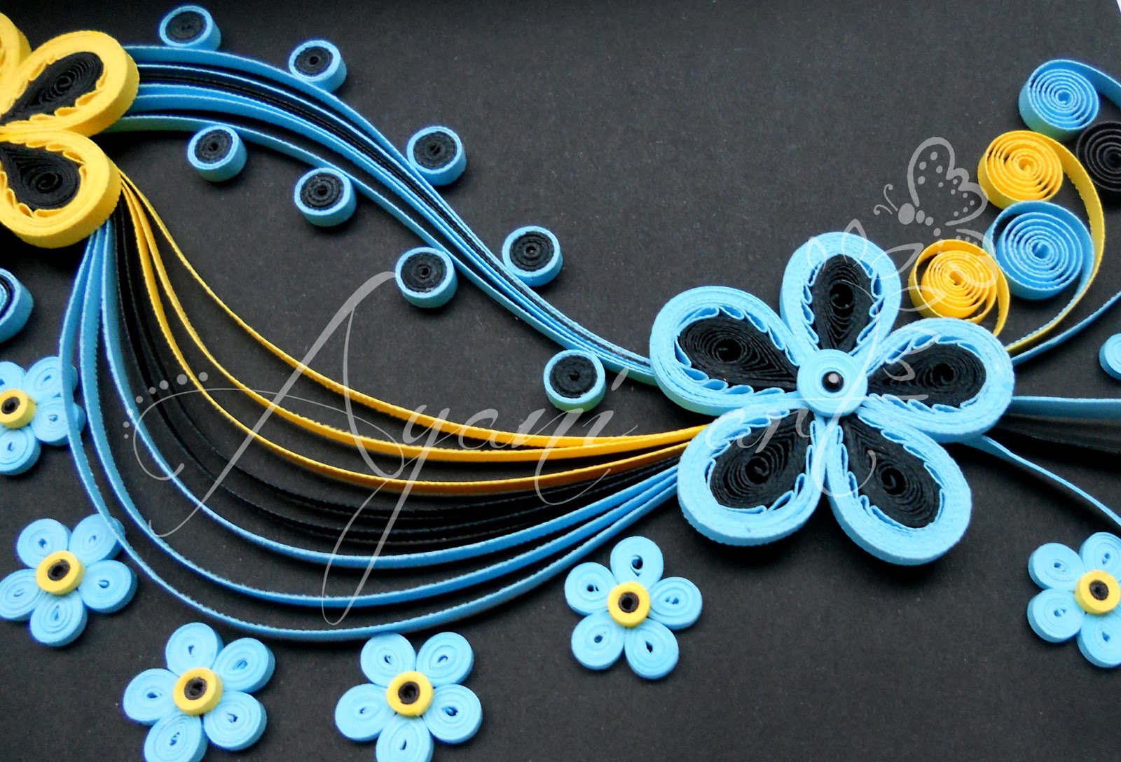 Ayani art me not" quilled flowers