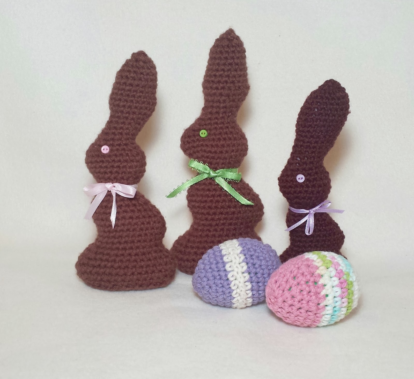 DelightsGems Crocheted Chocolate Easter Bunny
