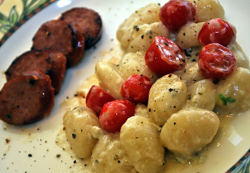 Love and Pancakes Gnocchi with White Wine and Cheese Sauce