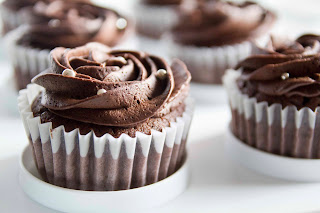 Cupcakes de chocolate negro