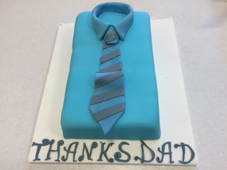 Father's Day shirt and tie cake