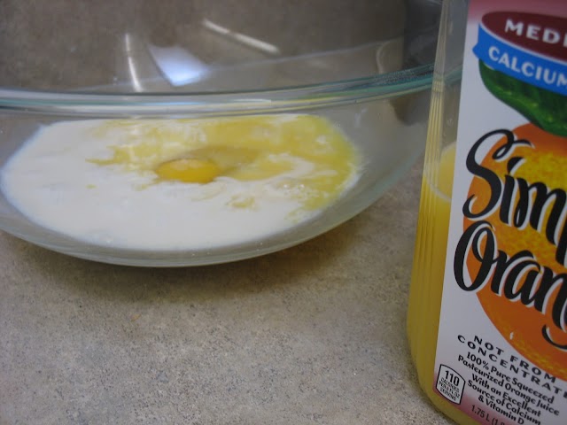 Orange juice mixture.