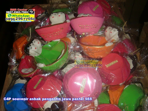souvenir asbak pengantin jawa pastel 988 grosir