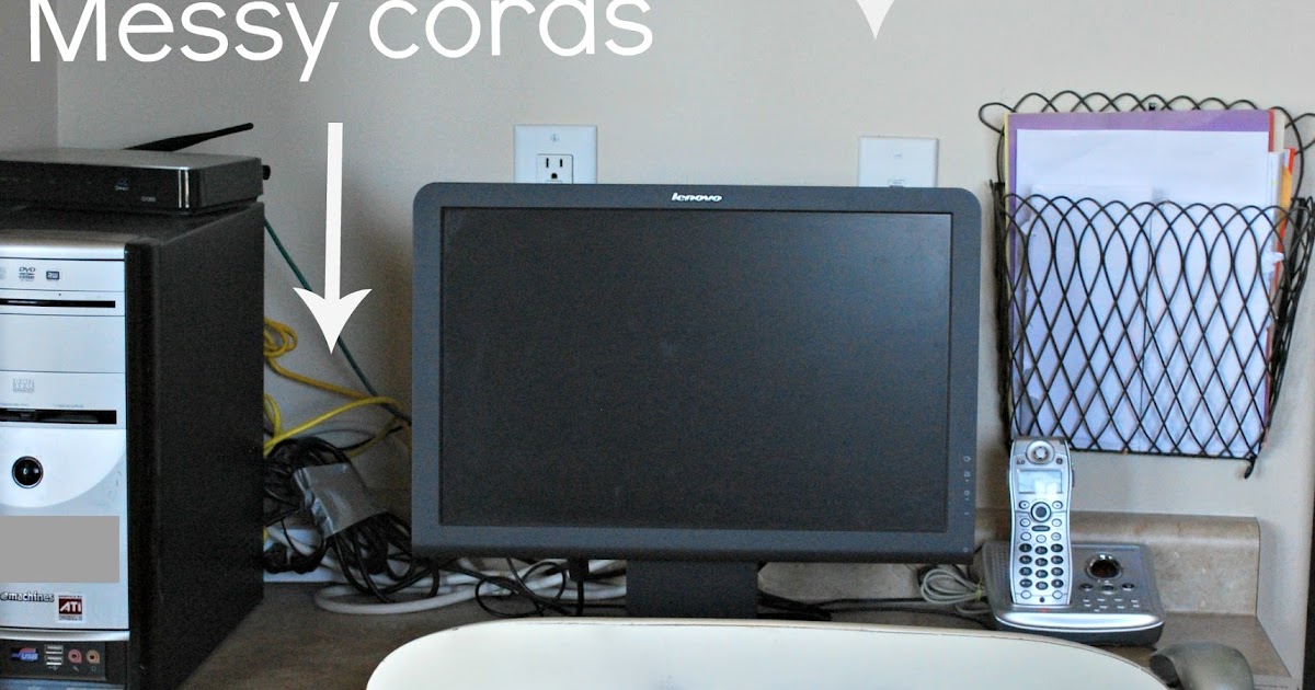 The Shabby Nest Easy (and Functional) Way to Hide Ugly Computer Cords