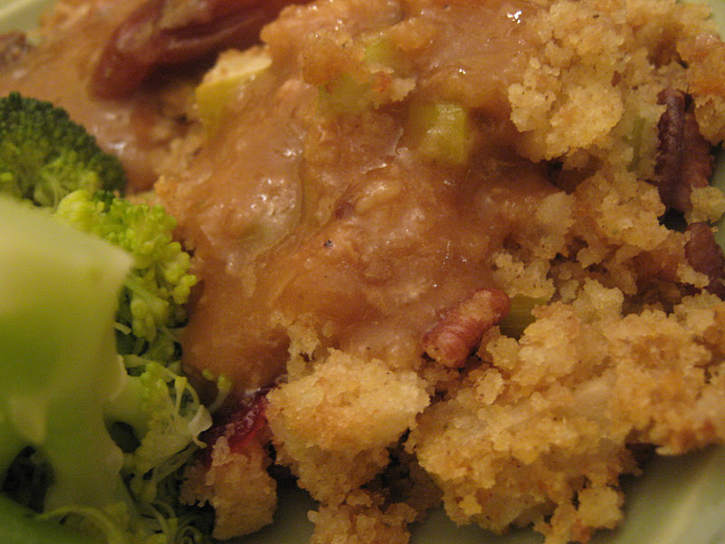 Rindy Mae Marjoram Roasted Chicken & ApplePecan Stuffing