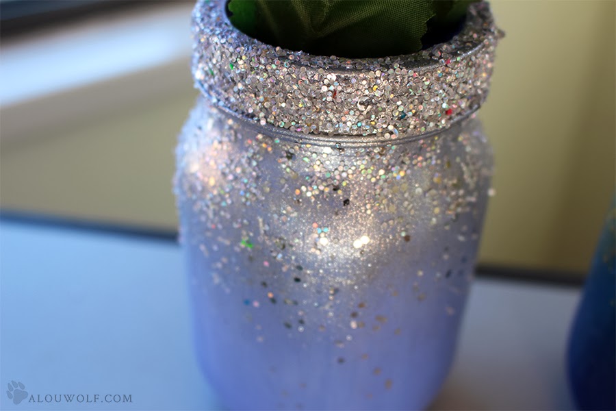 Diy Ombre Glitter Mason Jars Alouwolf