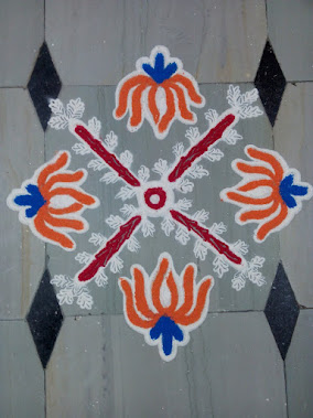 Lotus Rangoli in easy and creative way for all occasions